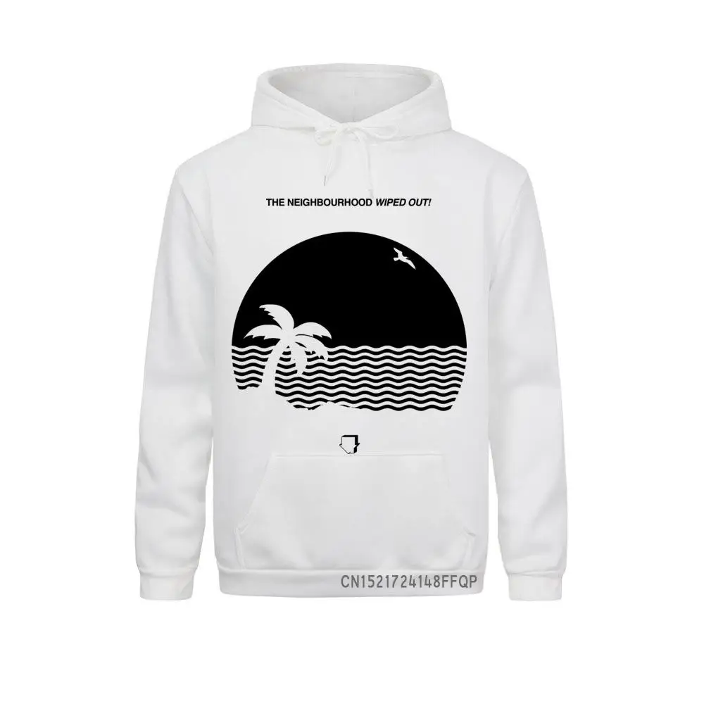 Sweatshirt Men Funny Present Neighbourhood Wiped Out Print Hoodie House Album Beach Men Pocket Pullover Harajuku Sweatshirts