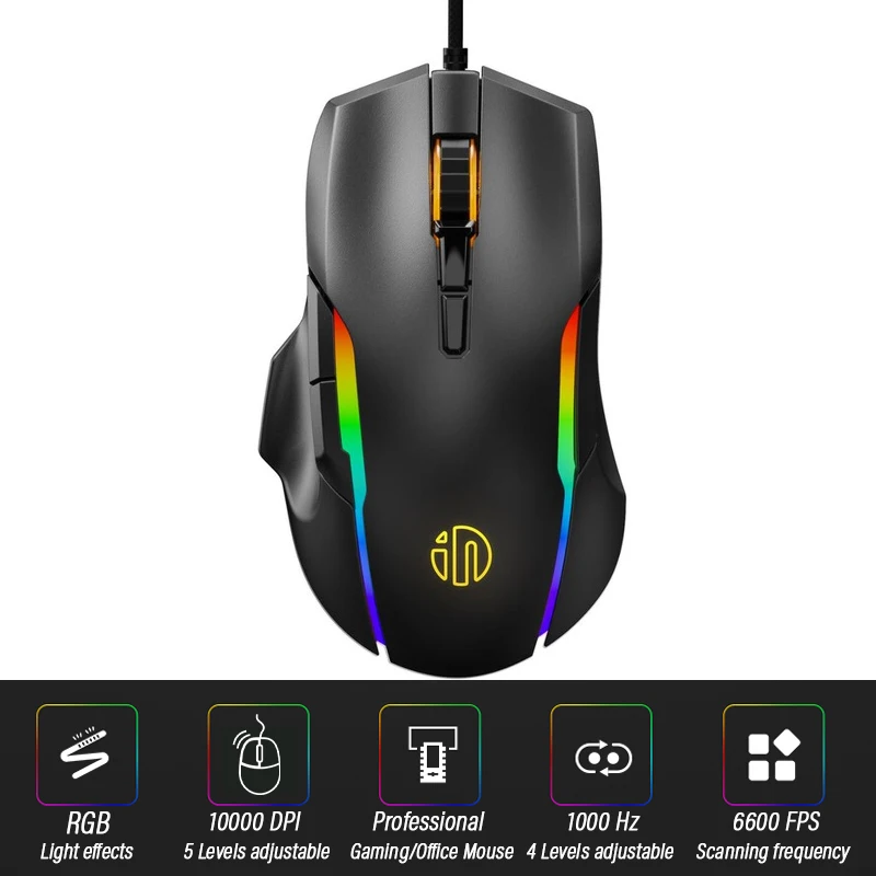 

Wired Gaming Mouse 7 Programmable Button 10000 DPI USB Computer Mouse Gamer Mice With RGB Backlight For PC Laptop