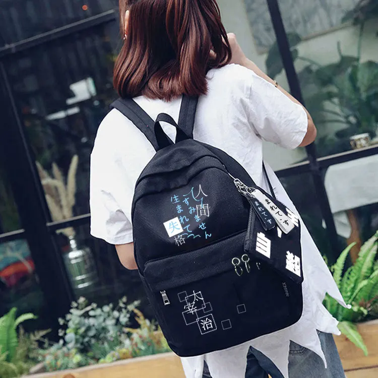 Anime Bungou bezpańskie psy Cosplay plecak uczeń szkolna torba na ramię Laptop plecak podróżny na zewnątrz prezent Mochila