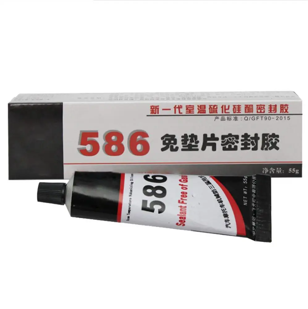 55g 586 Black Silicone Free-Gasket Glue Oil Waterproof High Temperature Resistant Sealant Repairing Glue Good Viscoelasticity