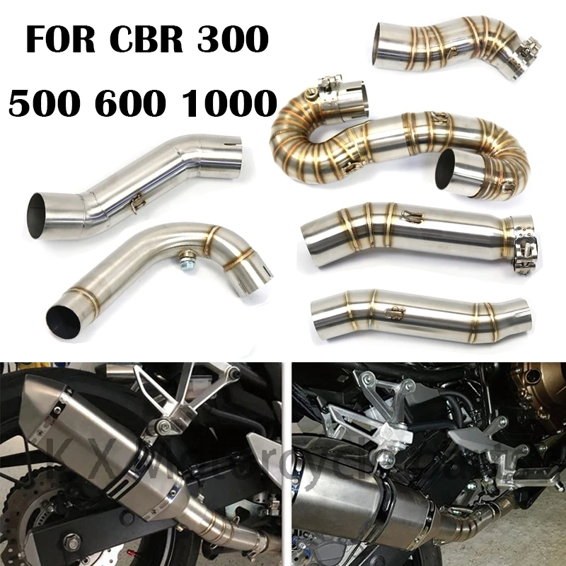 

Motorcycle Exhaust Front Pipe Muffler Middle Link Connect Pipe For Honda CBR300 CBR500 CBR600 CBR1000 Nozzle For Muffler