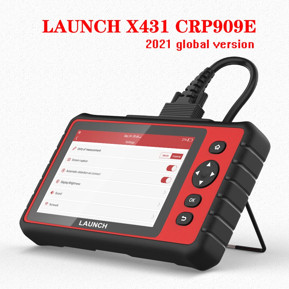 LAUNCH X431 CRP909E OBD2 Scanner Full System Diagnostic Tool Auto OBDII Code Reader SAS TPMS EPB IMMO 15 Reset Functions