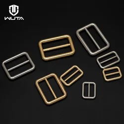 WUTA High Quality Thick Metal Tri-Glide Buckle 3 Bar Slider Rectangle Adjuster Leathercraft Bag Backpack Shoulder Belt Accessory