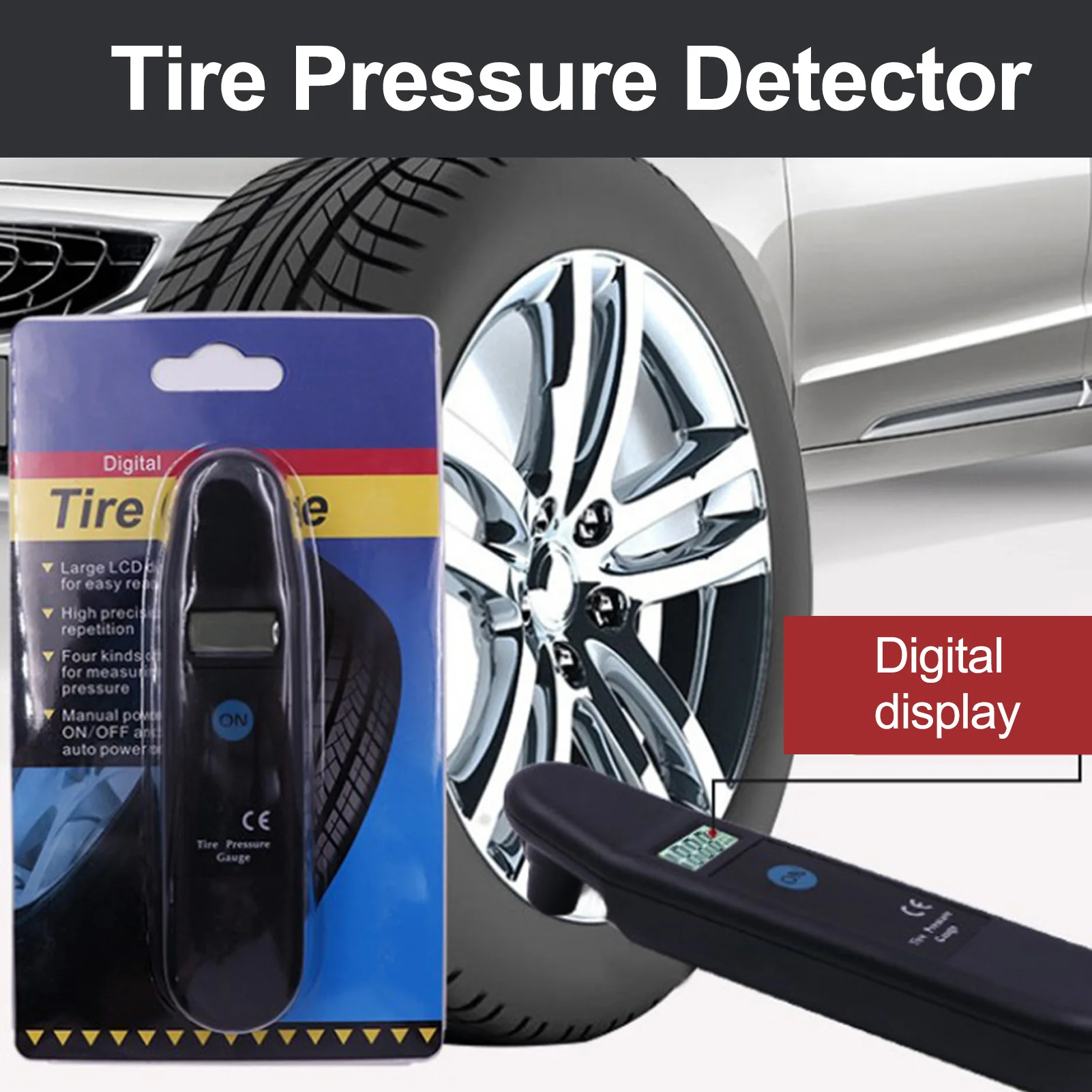 

Digital Tyre Pressure Gauge LCD Display Pressure Monitor