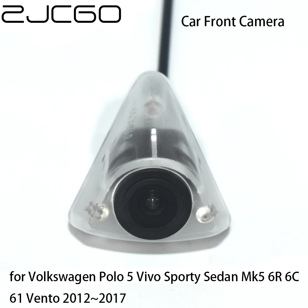 

ZJCGO CCD Car Front View Parking LOGO Camera Positive Image for Volkswagen Polo 5 Vivo Sporty Sedan Mk5 6R 6C 61 Vento 2012~2017