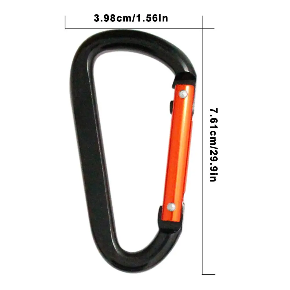 5PCS Large Carabiner Aluminum Alloy Practical Hook Keychain Climbing Equipment Multi-function Carabiner 3.98cm*7.61cm