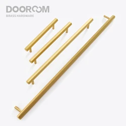 Dooroom Brass Hexagon Furniture Handles Long Modern Pulls Cupboard Wardrobe Dresser Shoe Box Drawer Cabinet Knobs