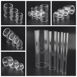 1PC 20/25/32mm Acrylic Pipe Aquarium Fish Tank Joint End Plug PMMA Watering Plexiglass Thicken Elbow Tee Straight Connectors