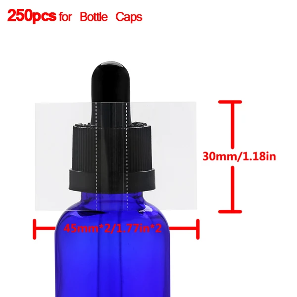2000 Stuks Warmte Pvc Shrink Wrap Film Voor 10Ml 15Ml 30Ml Glazen Pipet Flessen Krimpen Mouw Label krimpen Seals Voor Glazen Fles