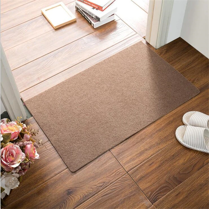 beibehang High-end brushed mat plain solid color sheet mat door door mat mat carpet bathroom kitchen absorbent mat