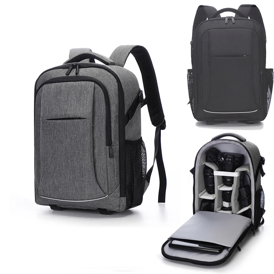 New Backpack Shoulder Bags with Rain Coat Built-in Compartment for Lamptops Tablets DSLR Camera Lens Accessories