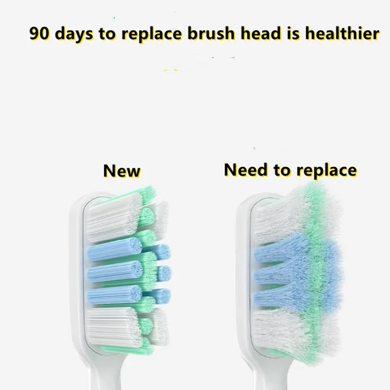 1-4 Buah untuk Xiaomi Sonic Sikat Gigi Listrik Kepala T300 T500 T700 Ultrasonik 3D Kepadatan Tinggi Penggantian Sikat Gigi Kepala