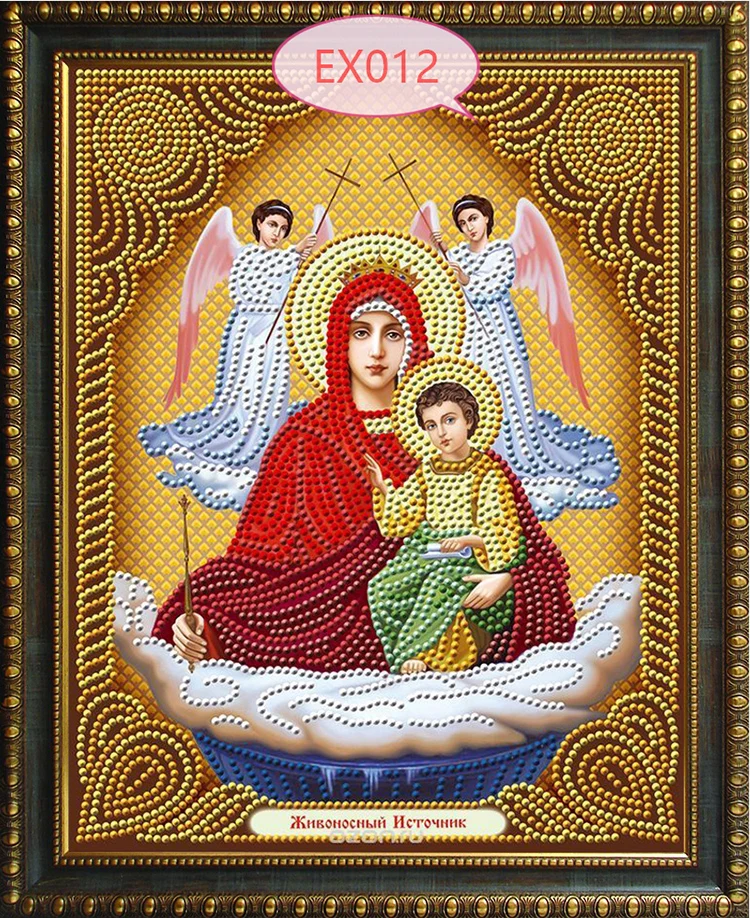 5D DIY okrągły diament kryształowy haft 30*40CMReligion zestaw malarstwo zdjęcia dżetów Home Decoration wiertła koraliki ikona