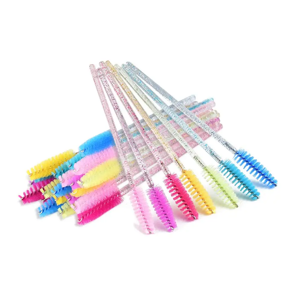 

1000 PCS Crystal Disposable Eyelash Brushes Glitter Mascara Wands Eye Lash Eyebrow Applicator Cosmetic Makeup Brush Tool