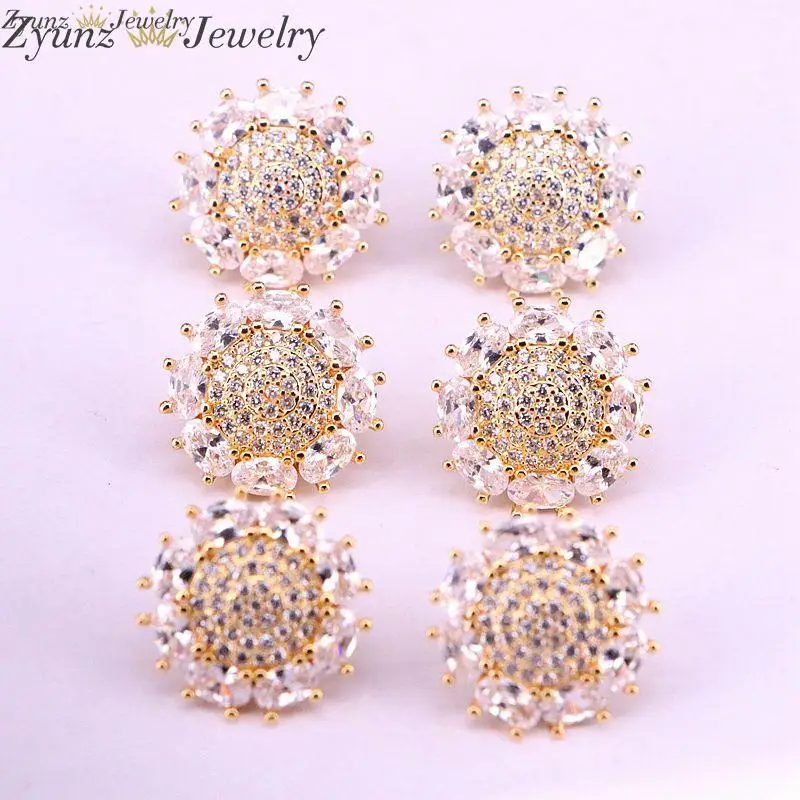 10 Pairs, 11 Styles Various Clear Crystal Zirconia Heart Star Geometric Flower Piercing Jewelry CZ Ear Studs