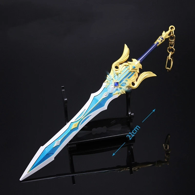 36 Styles Game Genshin Impact Sword Anime Figure Weapon HuTao Klee ZhongLi Diluc Xiao Alloy Model Toys Keychain Collection for G