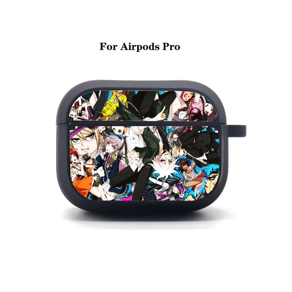 Anime Danganronpa AirPods Pro case Cover Apple AirPods Pro Earphone bag Soft Silicone Bluetooth Protective Earphone Case