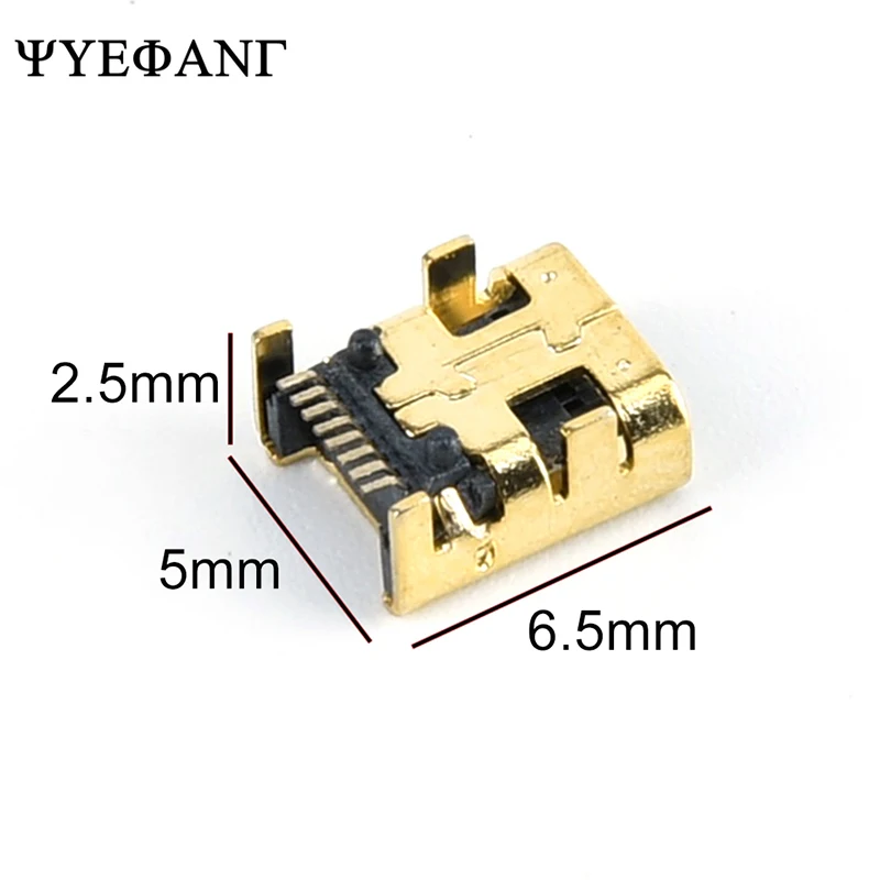 5pcs Mini USB 8 Pin Female Jack Pcb Socket Connector Welding Female Jack 8P Gold Plated Connector Plug
