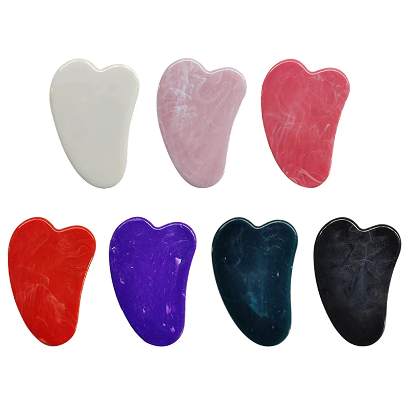 1PCS Natural Jade Stone Gua Sha Massage Board Rose Quartz Guasha Plate Jade Face Massager Scrapers Tools For Face Neck Back Body