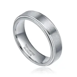 Somen 6mm 8mm Ring Silver Color Brush Tungsten Carbide Wedding Ring Women Male Fashion Jewelry bulgaria anel masculino Prata