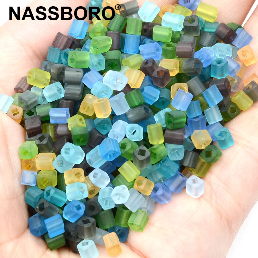 Approx.4mm Transpent Cube Beads Loose Charms Czech Glass Beads for Beads Bracelet Necklace Jewelry Making Diy Accessories