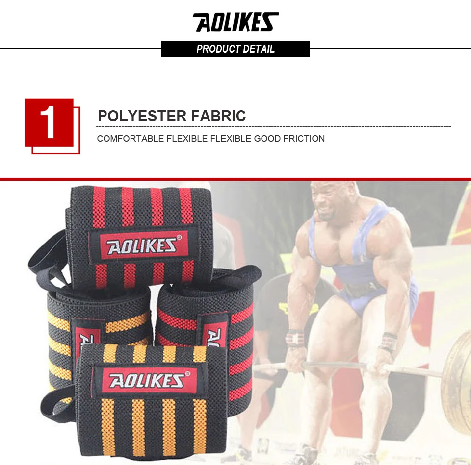 AOLIKES 1 Paar Handgelenkbandagen für Gewichtheben, Fitnessstudio, Handgelenkschlaufen für Gewichtheben, Handgelenkstütze für Powerlifting, Krafttraining – Detail 28