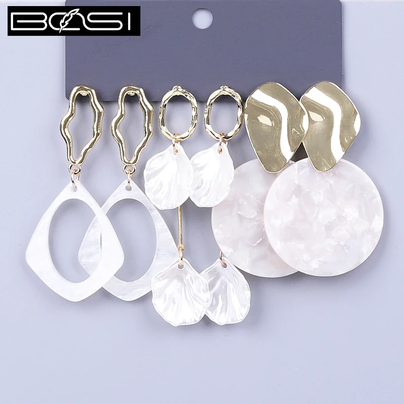 BOSI acrylic set earrings fashion jewelry drop earrings Women minimalist long earrings bohemian simple earring wholesale boho cc