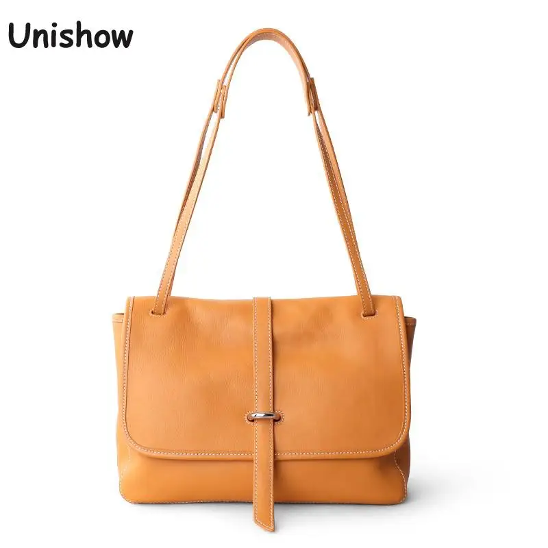 Luxury Genuine Leather Women Bag Casual Vintage Underarm Shoulder Bag Brand Designer Female Crossbody Bag Cowhide Lady Handbags