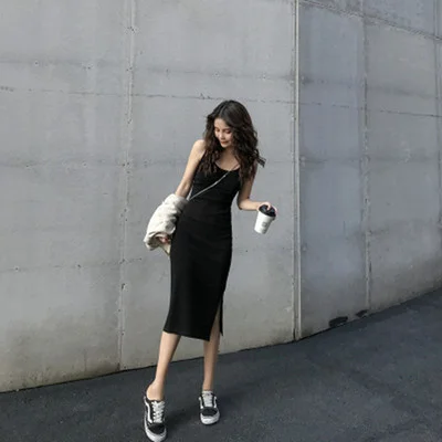 

Summer New French Strap Dress Korean Style Cross