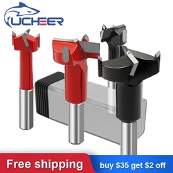 UCHEER Woodworking Bit Router Drill Bit Left Right Rotation Hole Opener Wood Drill Tools Drill Wood Hole Carbide Hinge Hole 70mm