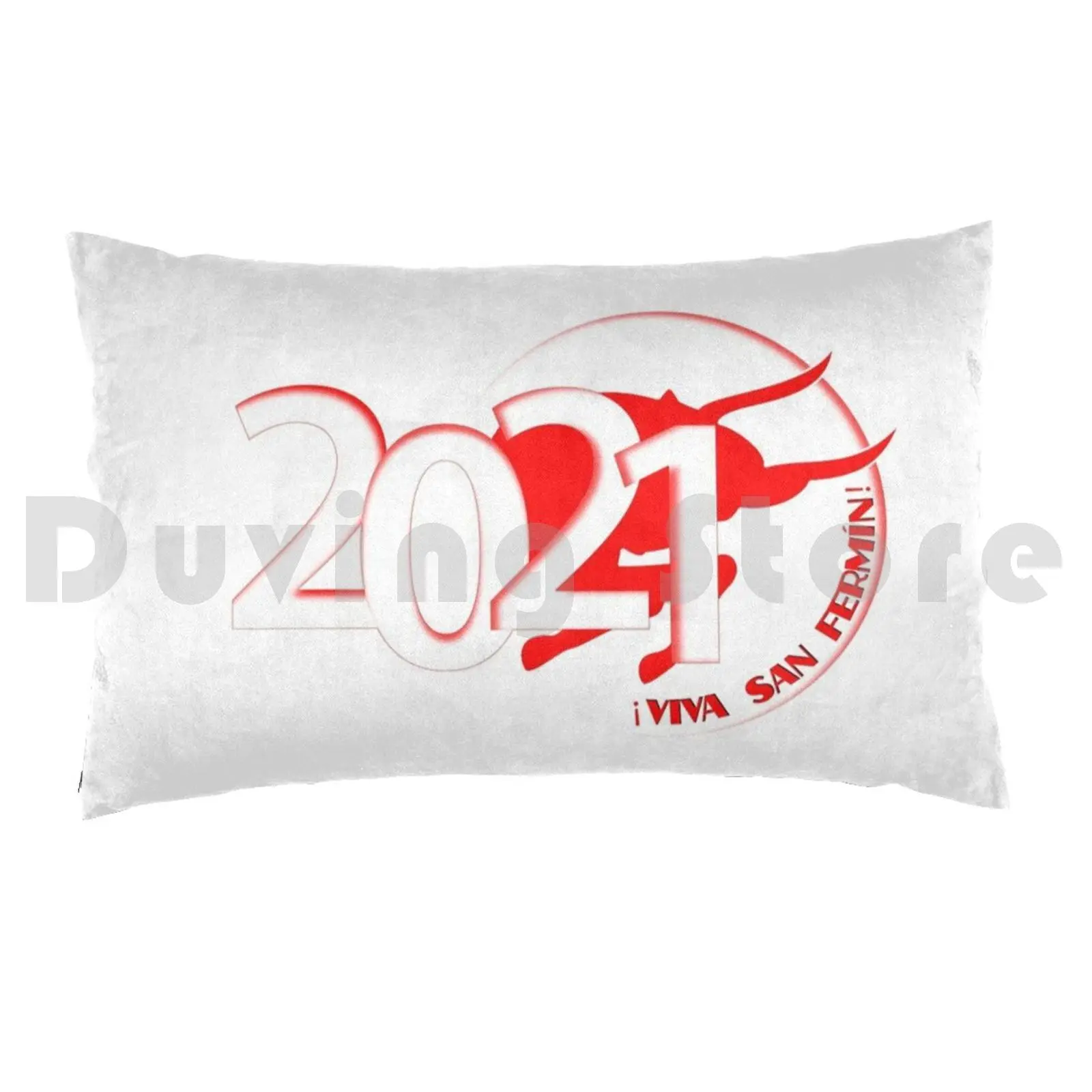 Pillow case Fun Design To Celebrate San Fermín In Pamplona ; Put These Sanfermineros