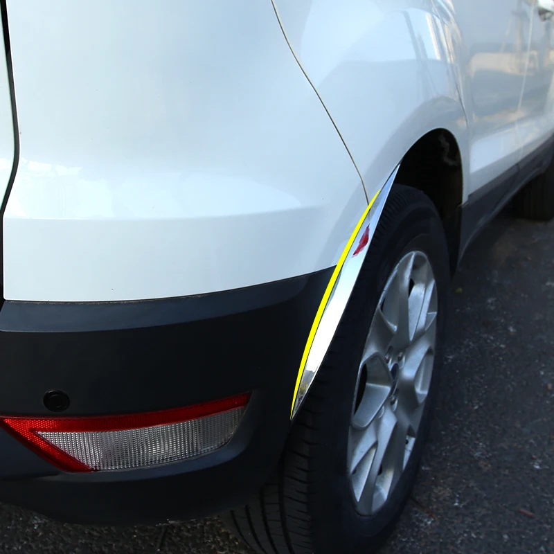 ABS Chrome Wheel Eyebrow Trim Decorative Sequin Sticker for Ford Ecosport 2012 2013 2014 2015 2016 Accessories