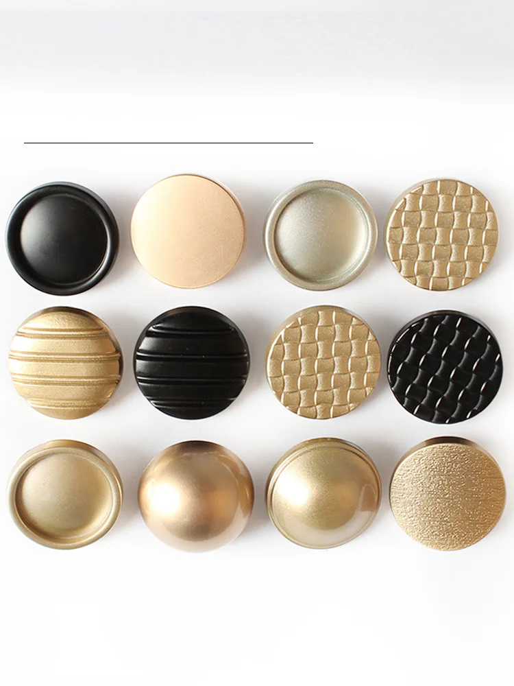 6Pcs/lot 15-25mm high-grade metal button gold silver black men and women suit sweater coat decorative mushroom round button C083