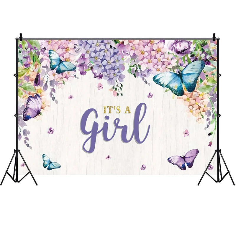 Đó Là Một Cô Gái Chụp Ảnh Phông Nền Cho Bé Dành Bữa Tiệc Sinh Nhật Vui Vẻ Hoa Nền Chụp Ảnh Ngọn Cờ Chống Đỡ