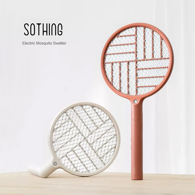 Sothing Electric Mosquito Swatter LED Rechargeable Collapsible USB Charging Fly Mosquito Swatter Zapper Swatter Killer