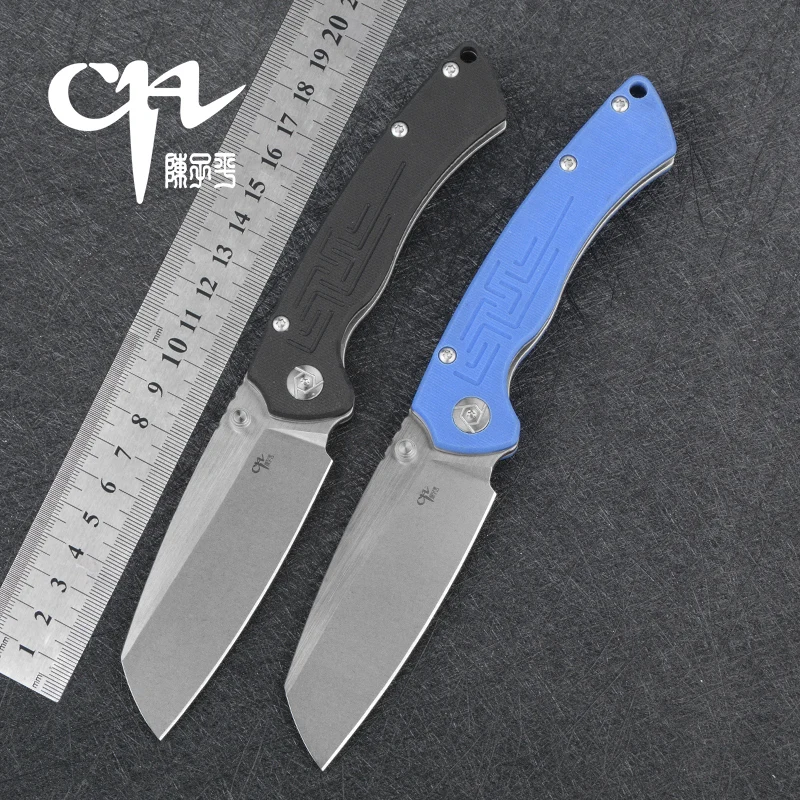 CH We Knife with Toucans Edge, Broad Blade, G10 Handle, Outdoor Adventure, High Hardness Quality, Portable Folding Camping EDC