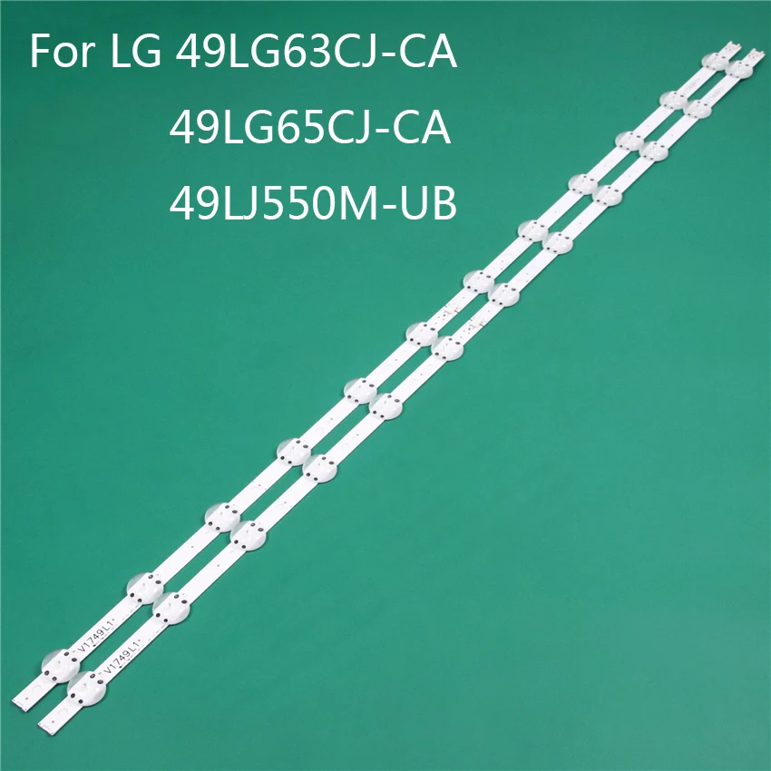 

LED TV Illumination Part Replacement For LG 49LG63CJ-CA 49LG65CJ-CA 49LJ550M-UB LED Bar Backlight Strip Line Ruler V1749L1 2862A