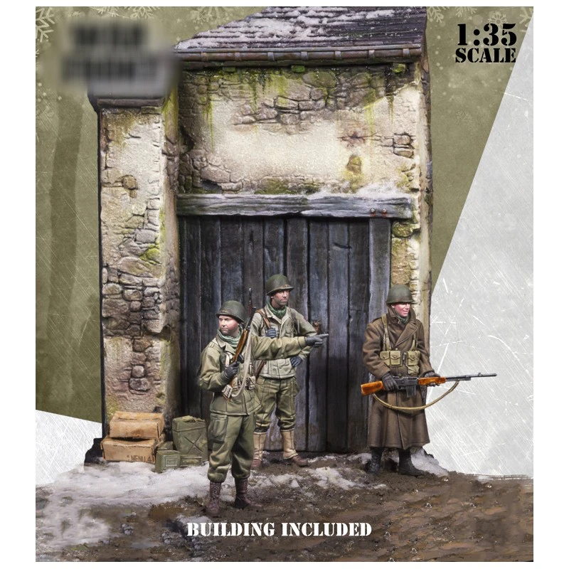 1/35 Resin Model Figure GK, Military theme ，With scenes , Unassembled and unpainted kit