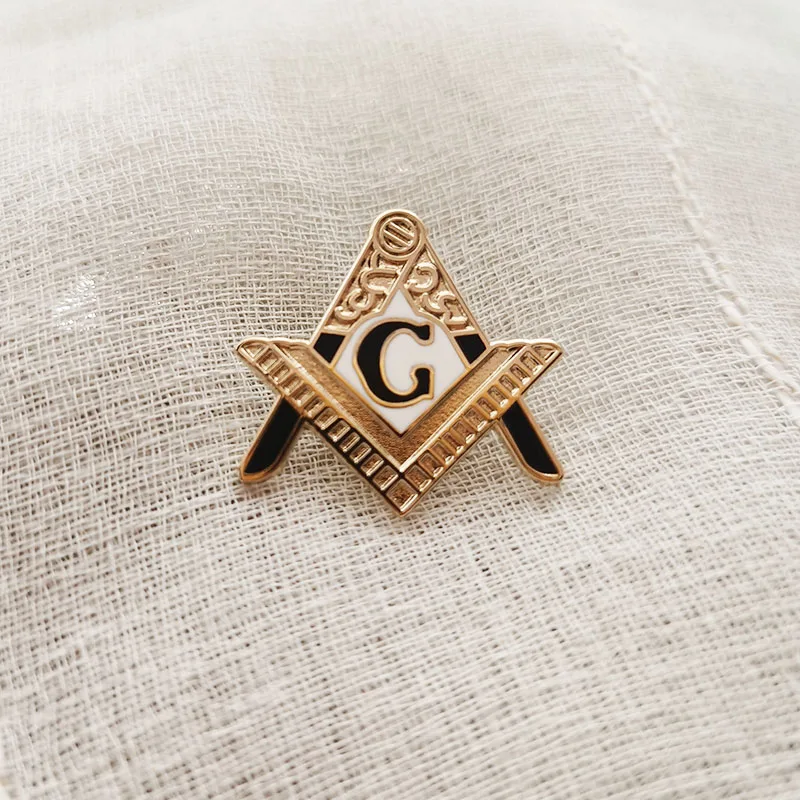 100pcs Entered Apprentice Freemason Masonic Metal Badge Masons Lapel Pins and Brooch Square Compass G Backpack Souvenir Lodge