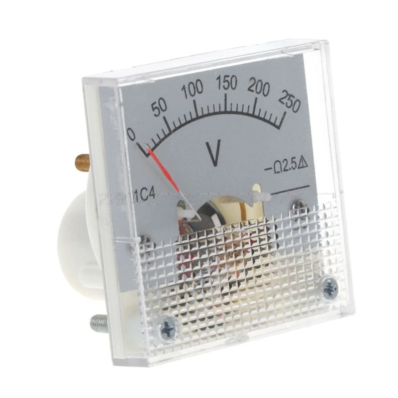 91C4 Voltmeter Analog Panel Meter Mechanical Type 3/5/10/15/20/30/50/100/150/250V O01 19 Dropship