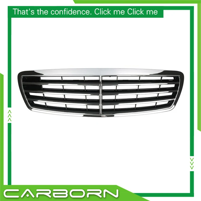 For Mercedes Benz E-Class W211 Grill 2002 2003 2004 2005 2006 ASSY Style Gloss Black/Matt ABS Front Racing Grille