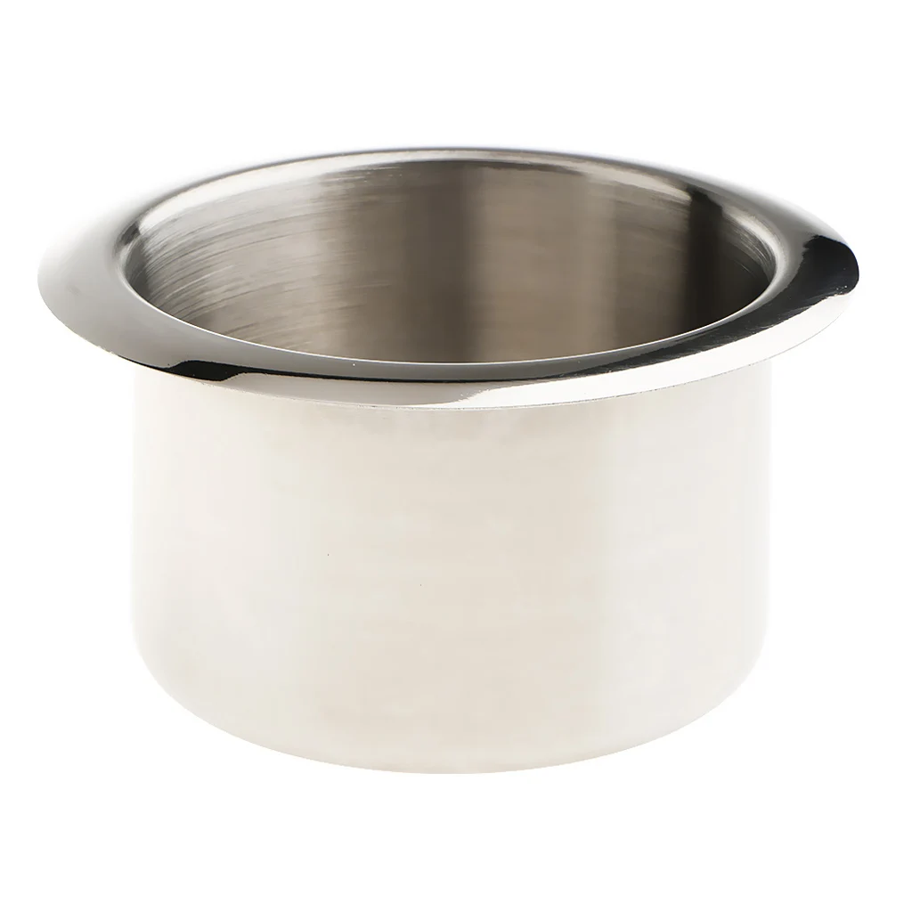 Stainless Steel Poker Table Cup Holder Inserts For Car Boat Truck Marine - 84x55mm
