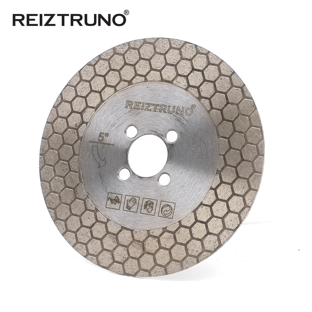 Lame a segmento esagonale continuo da 5 "taglierina circolare a doppio Turbo per taglio e rettifica di granito, marmo, arenaria, 1 pezzo