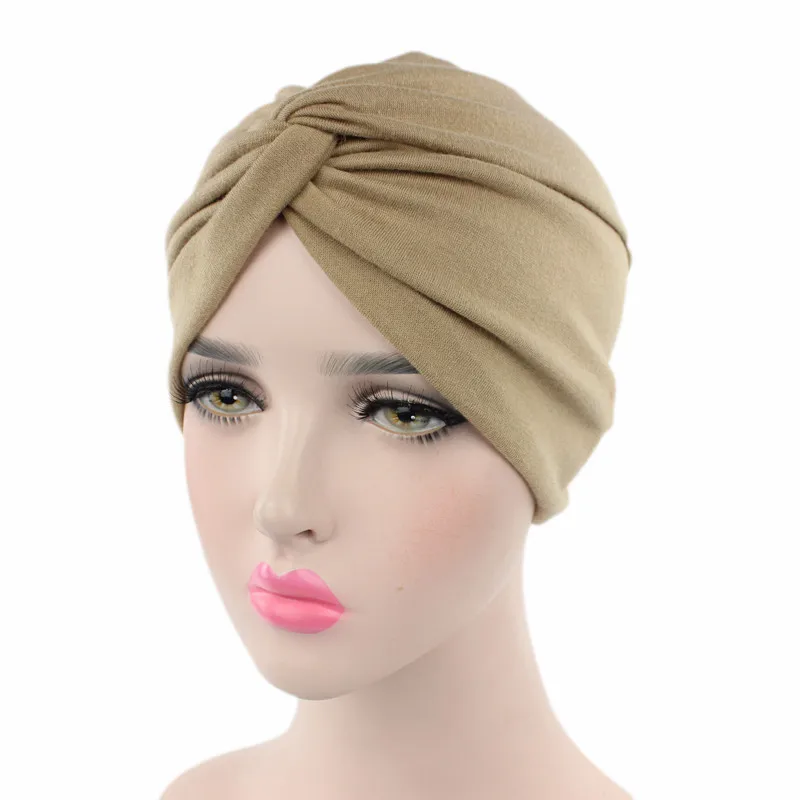 2022 kobiety krzyż Twist czapki hidżab muzułmanin bawełna Underscarf islamska chustka Bonnet pałąk Turban Musulman Femme Headwrap Cap