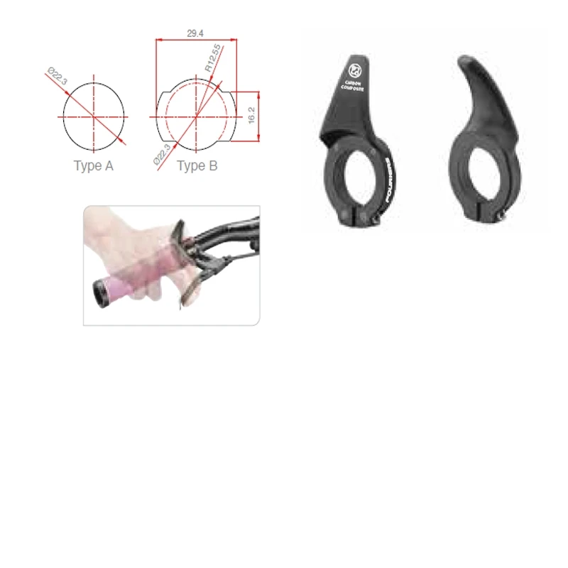 Carbon fiber+nylon Bicycle Barend Barends MTB Mountain Bike Handlebar Bar Ends Cycle Parts