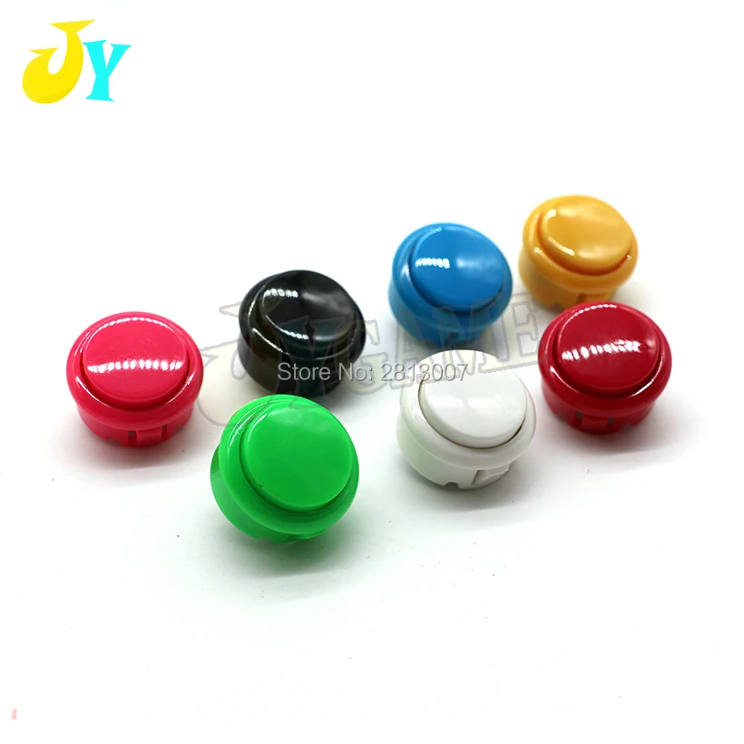 Factory price 50 PCS/lot 30mm Round Push Button Arcade Button With Switch Buttons For DIY Arcade Game Cabinet Arcade controller