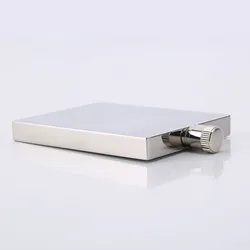 Portable Outdoor Hip Flask with Thin Flat Plate, Stainless Steel Flagon, Whiskey Wine Pot, Alcohol Cup, Funnel Drinkware