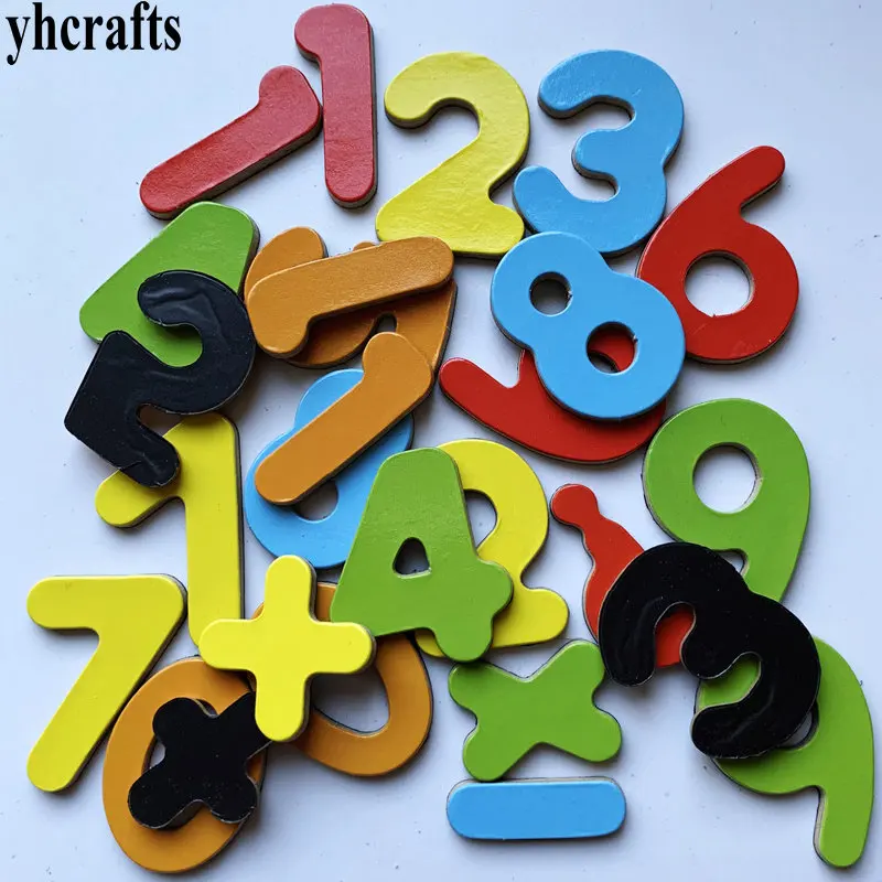 26PCS/LOT.0-9 Numbers fridge magnet math toys Teach your own Intelligence toys DIY puzzle games Self learning Birthday gifts OEM