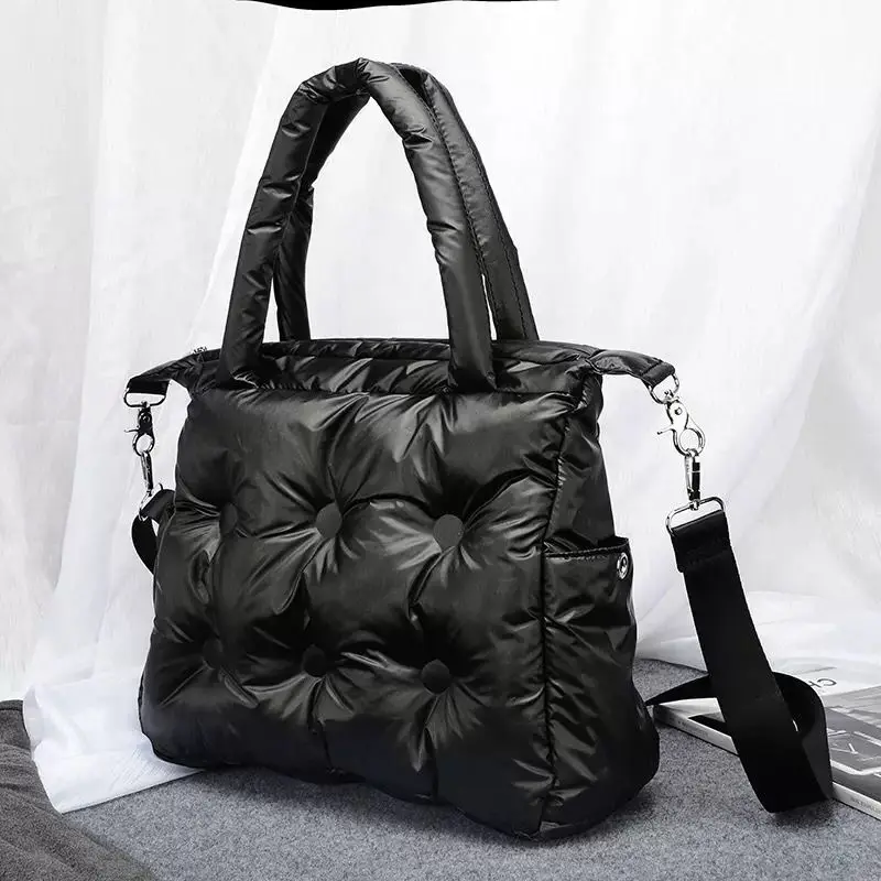 Winter Women Space Pad Cotton Feather Down Bag Bucket Handbag Luxury Brand Designer sac a main Bolsa Feminina Shoulder Tote Bag