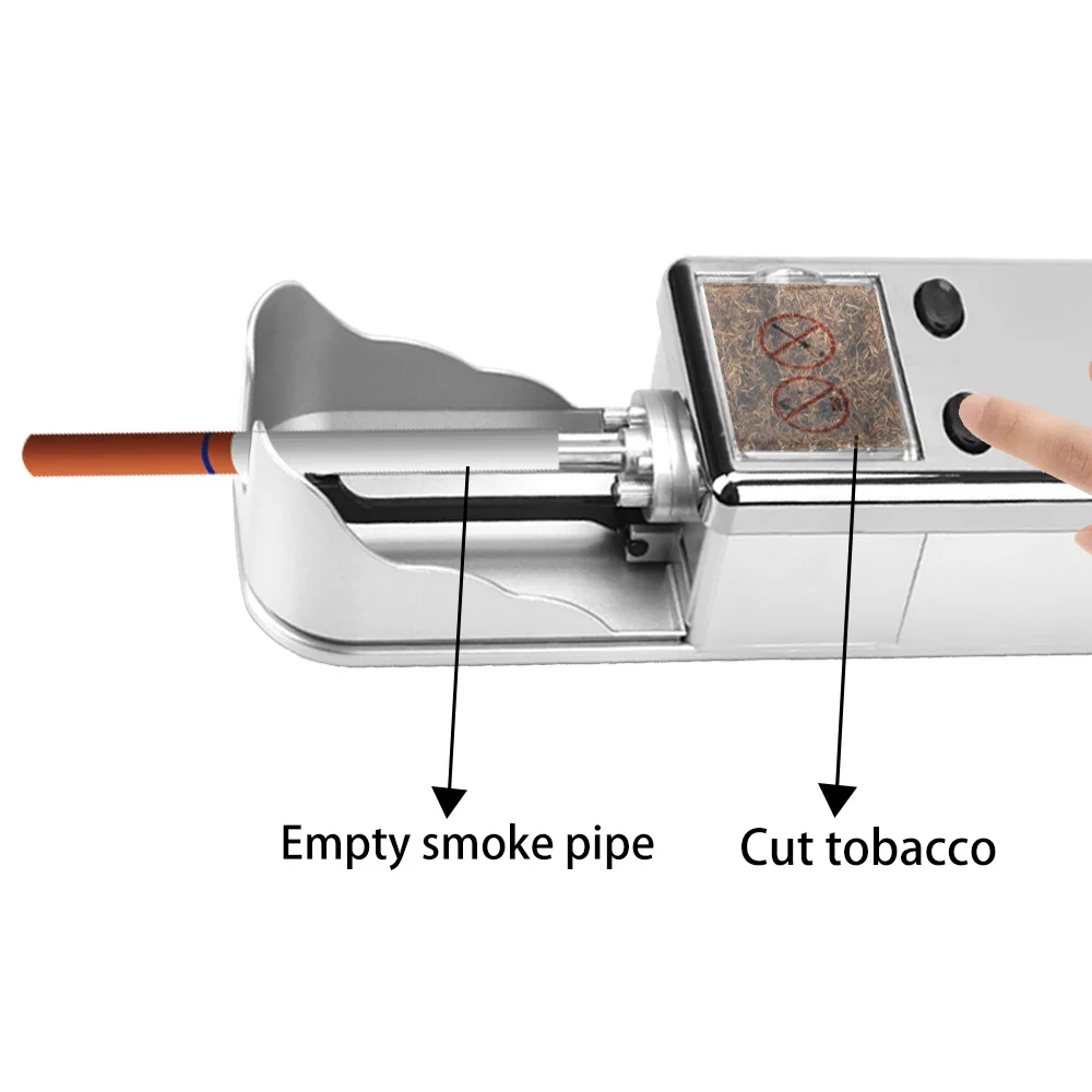 Tobacco Roller Smoking Tool Herb Tobacco Roller Electric Automatic Cigarette Rolling Machine DIY Pipe Injector EU Plug